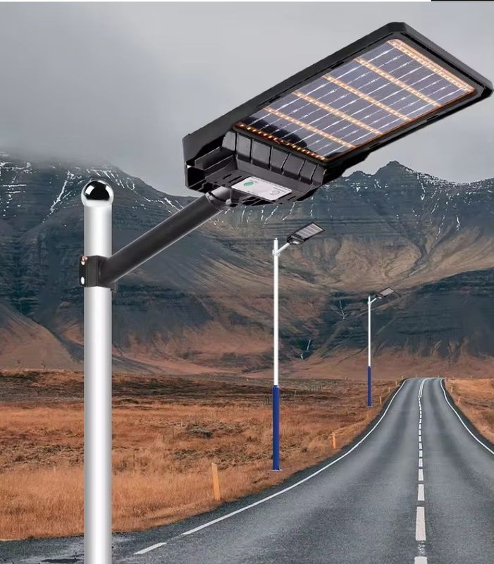 ABS-materiaal Solar Motion Sensor Waterdicht Beveiligings Yard IP68 All In One Led Street Light