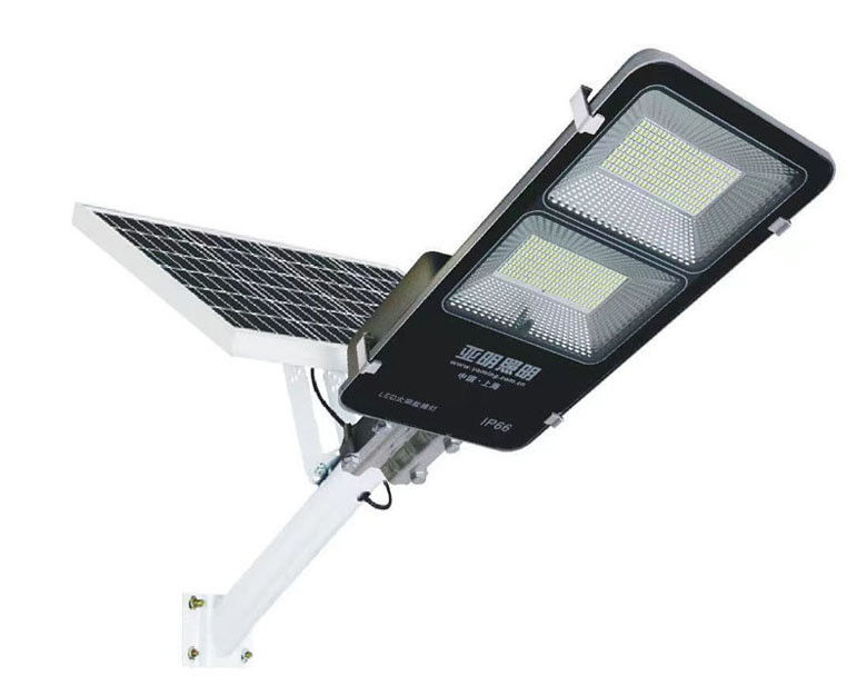 300W 400W IP65 waterdicht aluminium zonne-LED straatlicht met afstandsbediening en paal