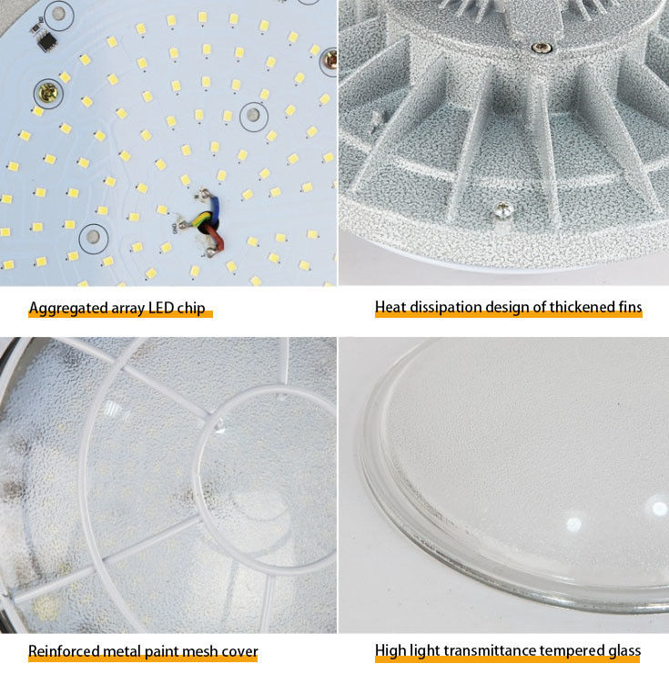 30W 50W 100W 200W Led Explosion Proof High Bay Light 110lm Luminous Flux voor magazijn