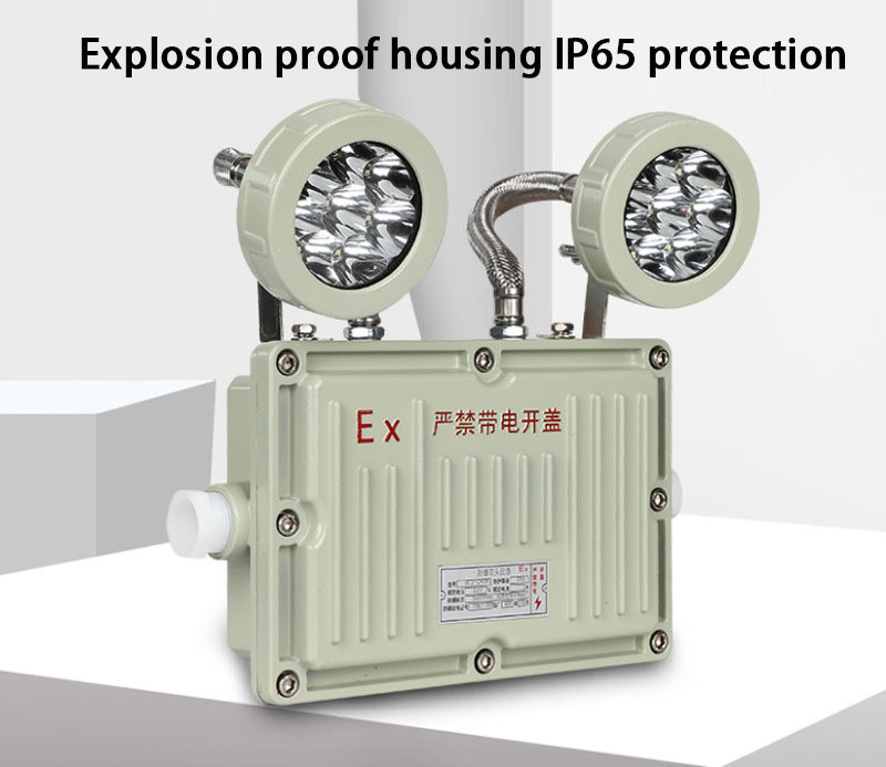 2 X 8W Specificaties Oplaadbaar Twee-kop Uitgang Lichter Explosiebestendige Noodverlichting LED-licht