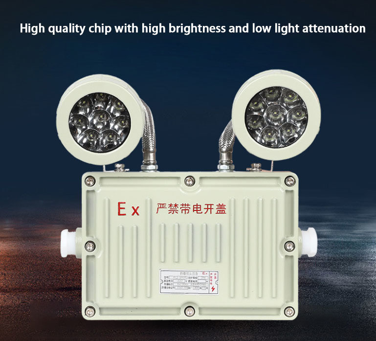 2 X 8W Specificaties Oplaadbaar Twee-kop Uitgang Lichter Explosiebestendige Noodverlichting LED-licht