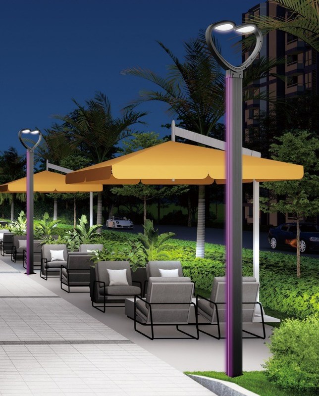 Buiten LED-tuinlamp met 6000K daglichtwaarschuwing en aluminiumstaaf